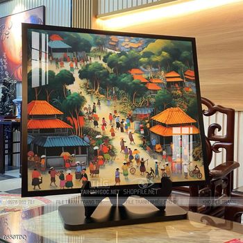 Tranh phong cảnh quê hương làng quê Việt Nam