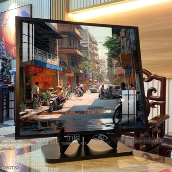 Tranh làng quê phong cảnh yên bình