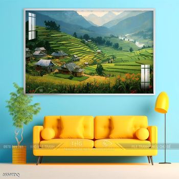 Tranh phong cảnh làng quê Việt Nam