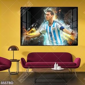Tranh cầu thủ đá bóng nổi tiếng Lionel Messi