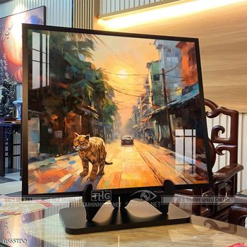 Tranh làng quê phong cảnh yên bình