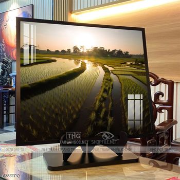 Tranh làng quê decor trang trí tường nhà