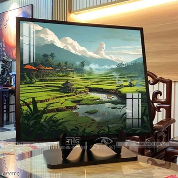 Tranh làng quê Việt Nam treo tường trang trí