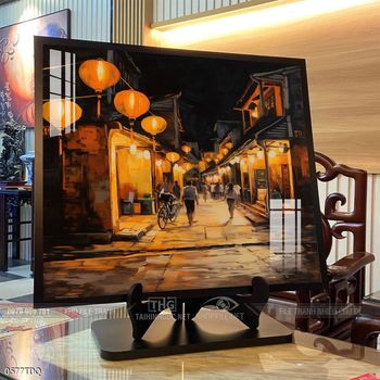 Tranh làng quê phong cảnh yên bình