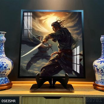 Mẫu tranh Samurai trang trí tường nhà