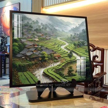 Tranh phong cảnh làng quê tuyệt đẹp