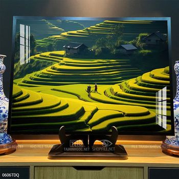 Tranh làng quê Việt Nam treo tường trang trí