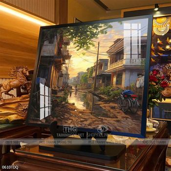 Tranh phong cảnh quê hương làng quê Việt Nam