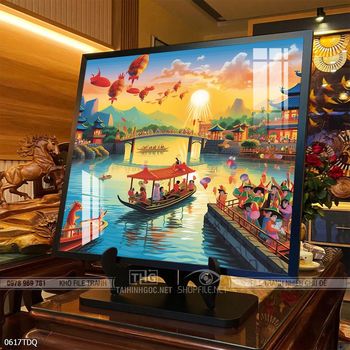 Tranh làng quê treo tường