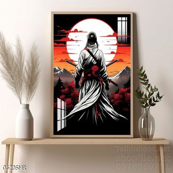 Mẫu tranh Nhật cổ Samurai