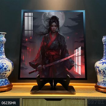 Mẫu tranh Samurai trang trí tường nhà