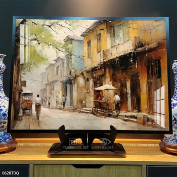 Tranh phong cảnh làng quê tuyệt đẹp