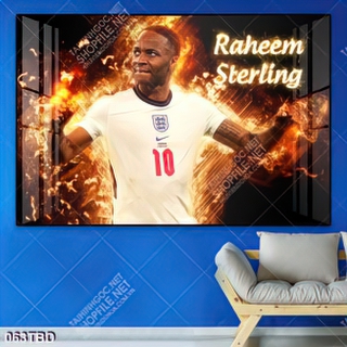 Tranh cầu thủ đá bóng Raheem Sterling