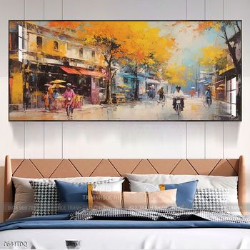 Tranh làng quê phong cảnh yên bình