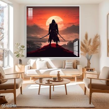 Mẫu tranh Samurai trang trí tường nhà