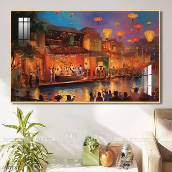 Tranh phong cảnh làng quê tuyệt đẹp