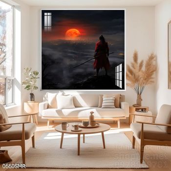 Mẫu tranh Samurai trang trí tường nhà