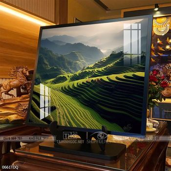 Tranh làng quê Việt Nam treo tường trang trí