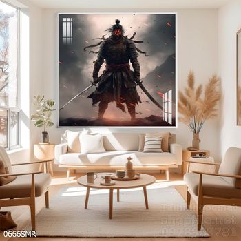 Mẫu tranh Samurai đẹp decor trang trí tường