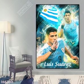 Tranh cầu thủ đá bóng Luis Suarez