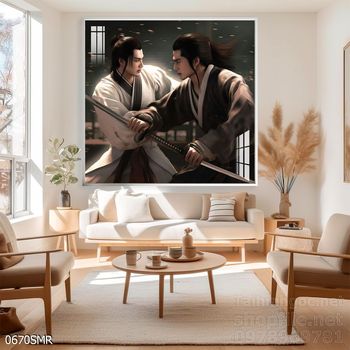 Tranh treo tường nghệ thuật hình Samurai Nhật Bản