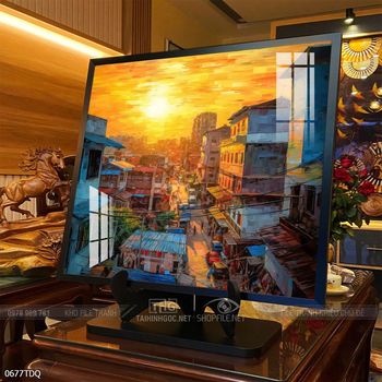 Tranh phong cảnh quê hương làng quê Việt Nam