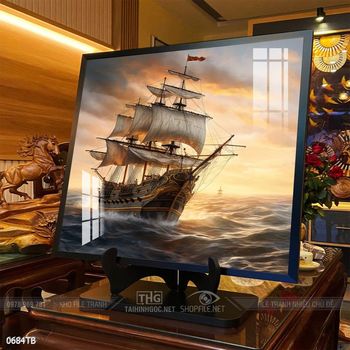 Tranh thuyền buồm và cảnh biển