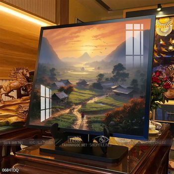 Tranh làng quê treo tường