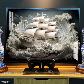 Tranh thuận buồm xuôi gió trang trí tường nhà