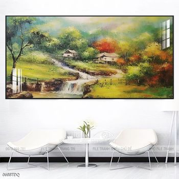 Tranh phong cảnh làng quê tuyệt đẹp