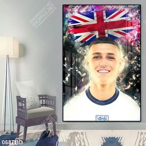 Tranh cầu thủ đá bóng Phil Foden