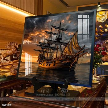 Tranh thuận buồm xuôi gió treo tường