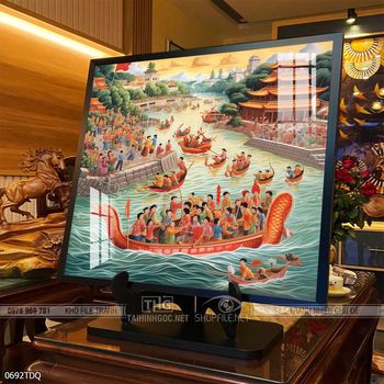 Tranh làng quê phong cảnh yên bình