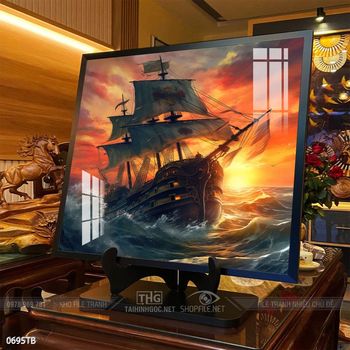 Tranh thuyền buồm và cảnh biển