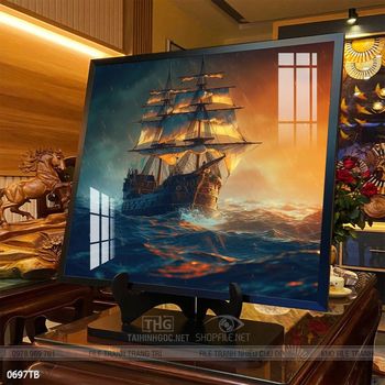 Tranh thuận buồm xuôi gió cánh buồm vàng đẹp nhất