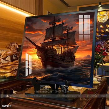 Tranh thuận buồm xuôi gió trang trí tường nhà
