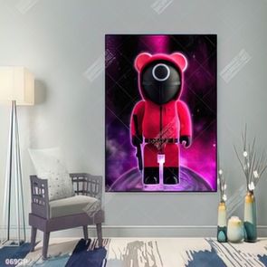 Tranh treo tường gấu bearbrick đẹp độc đáo