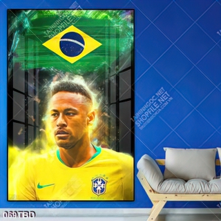 Tranh cầu thủ đá bóng Neymar