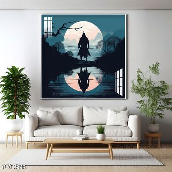 File tranh treo tường hình chiến binh Samurai