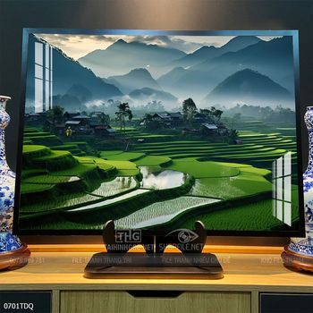 Tranh phong cảnh quê hương làng quê Việt Nam