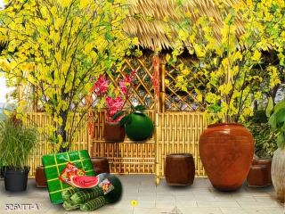 File psd tranh hình nền Tết chụp hình File psd tranh hình nền Tết chụp hình