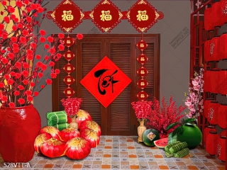 psd Phông nền tranh Tết năm mới psd Phông nền tranh Tết năm mới