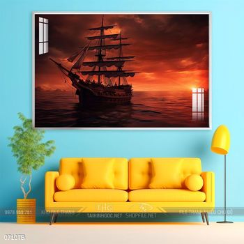 Tranh thuận buồm xuôi gió trang trí tường nhà