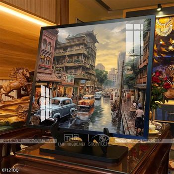 Tranh phong cảnh làng quê tuyệt đẹp