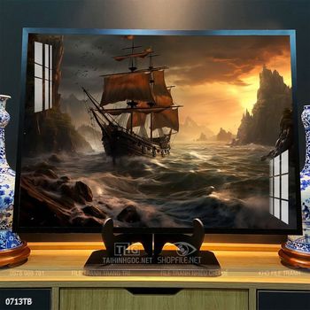 Tranh thuận buồm xuôi gió treo tường