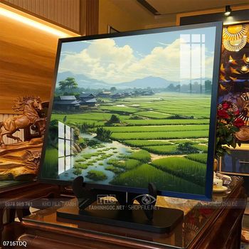 Tranh làng quê phong cảnh yên bình