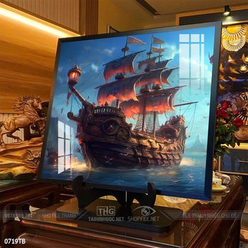 Tranh thuận buồm xuôi gió cánh buồm vàng đẹp nhất