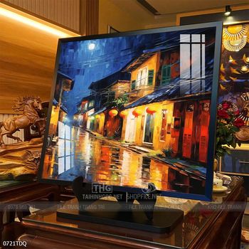 Tranh làng quê Việt Nam treo tường trang trí