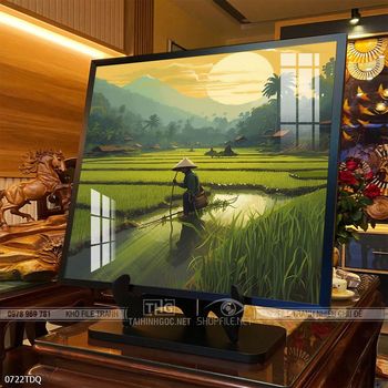 Tranh phong cảnh làng quê Việt Nam