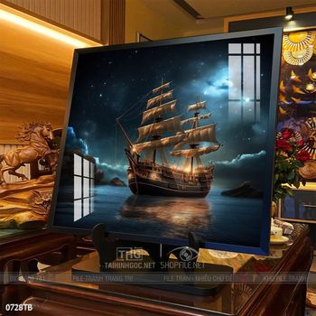 Tranh thuyền buồm và cảnh biển